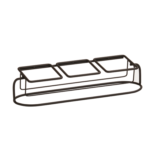 Cal-Mil 22802-3-13 Madison 16.5" x 10" Black Wire Condiment Organizer