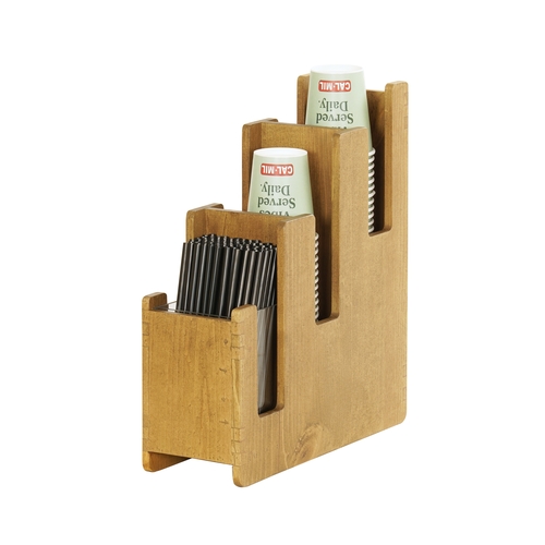 Cal-Mil 23187-99 Madera 5" x 16" x 12"H 3-Tier Wood Cup & Lid Organizer