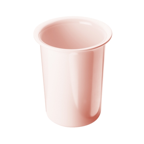 Cal-Mil 1017-108 4.5" Dia. x 5.5"H Blush Melamine Flatware Holder