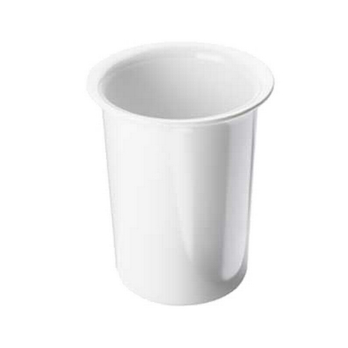 Cal-Mil 1017-15 4.5" Dia. x 5.5"H White Melamine Flatware Holder