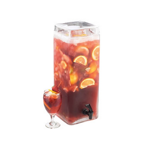 Cal-Mil 1733-3 8" x 8" Glass 3 Gallon Beverage Infusion Dispenser w/ Lid
