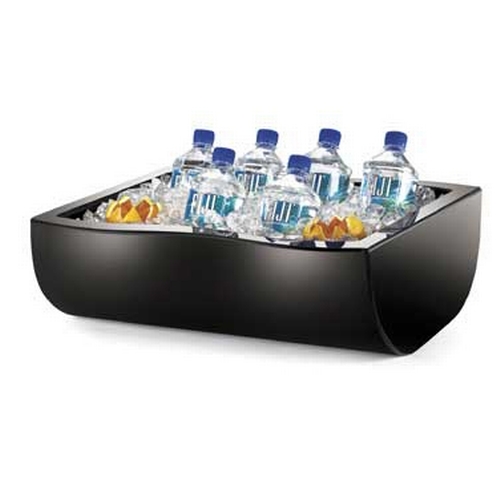 Cal-Mil 1256-13 15" x 20" Black Acrylic Insulated Ice Bin