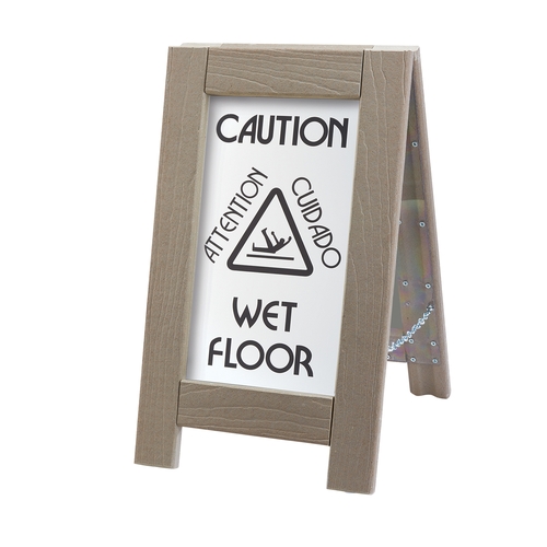Cal-Mil 3504 12" x 17.5" Composite Dual-Sided Outdoor "Wet Floor" Sign