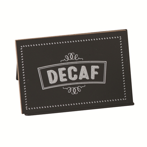 Cal-Mil 3047-2 3" x 2" x 2"H Countertop "Decaf" Beverage Sign - 1 Doz