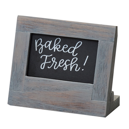 Cal-Mil 3818-23-83 Ashwood 5.5" x 2.5" x 4.5"H Gray Oak Tabletop Chalkboard