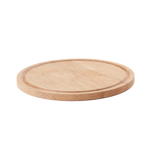 Cal-Mil 3496-15-21 15" Dia. x 1"H White Oak Serving Board - 3 Each