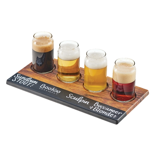 Cal-Mil 3570-47M 12"x 6" x 0.25"H Hickory Melamine Beer Serving Paddle-6 Each