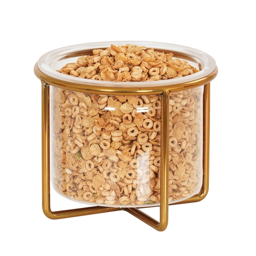 Cal-Mil 23822-8-12 Classic 8.25" Dia. x 2.5"H Clear Cereal Jar