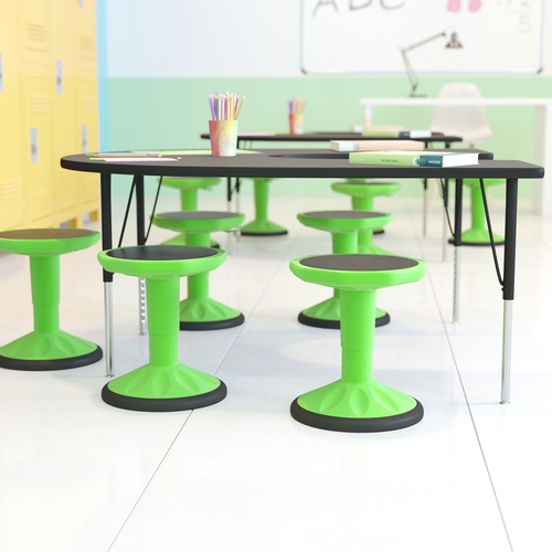 Flash Furniture AY-9001S-GN-GG Carter Green Polyprolene Swivel Bar Stool w/ Rubberized Seat