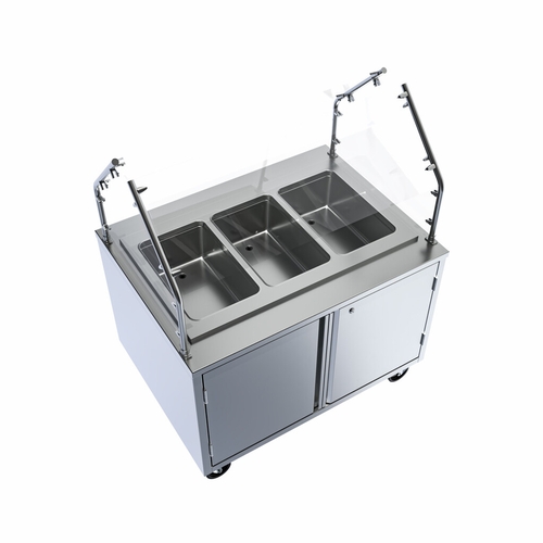 BK Resources FBS-P-H-3 48" Wide 3 Well Portable Hot Food Buffet Station