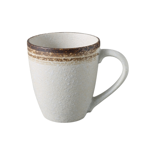 Yanco China RO-012 Rockeye White & Brown Porcelain 12 oz. 3.62"dia. Mug - 3 Doz