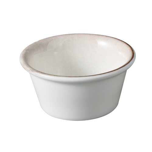 Yanco China LE-303 Legna White & Brown Porcelain 3oz. 3.1"dia. Sauce Dish-4 Doz