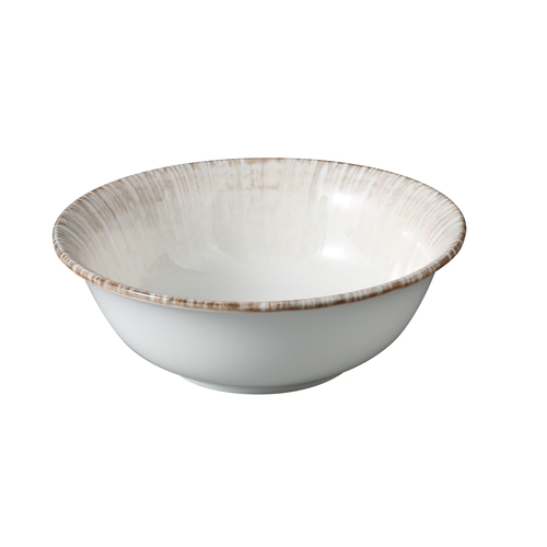 Yanco China LE-306 Legna White & Brown Porcelain 18 oz. Salad Bowl - 2 Doz