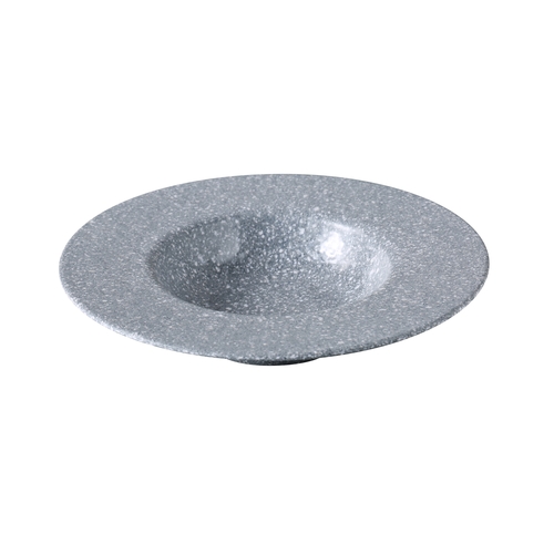 Yanco China ST-509 Stone Art Gray Melamine 10 oz 9.1" dia. Dessert Bowl - 2 Doz