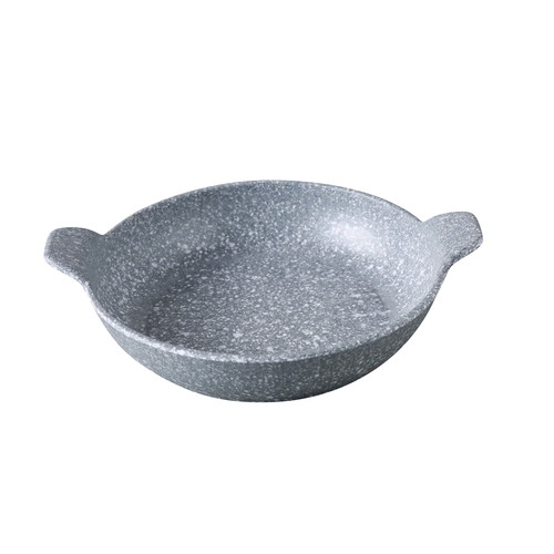 Yanco China ST-709 Stone Art Gray Melamine 25 oz 9.1" dia. Bowl w/ Ear - 2 Doz