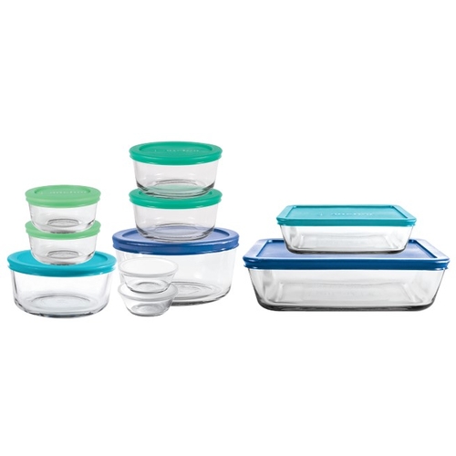 Anchor Hocking 11046L20 SnugFit™ Round/Rectangular Food Storage Set - 20 Pieces