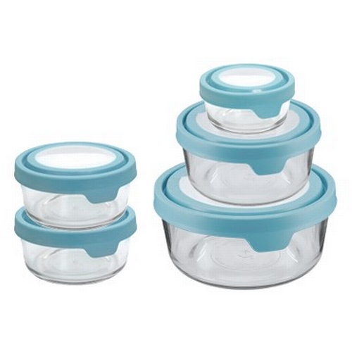 Anchor Hocking 13294L20 Premium Round Food Storage Set - 10 Pieces