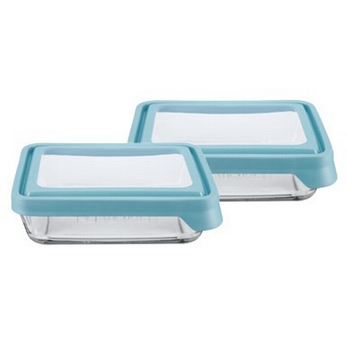 Anchor Hocking 13105L20 Premium Rectangular Glass Food Storage Set - 4 Pieces
