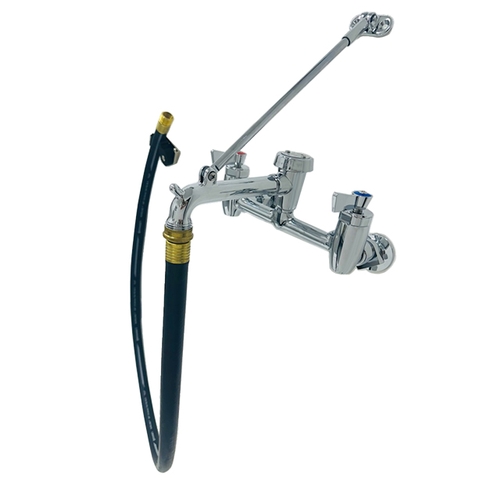 Fisher 76130 8" Wall-Mount Service Sink Faucet w/ 6" Spout & Hose Outlet