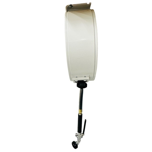 Fisher 81345 30' Ceiling Mount Covered Hose Reel Rinse w/ Utility Spray