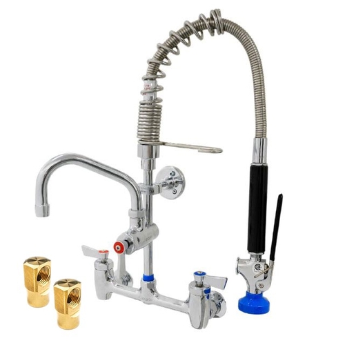Fisher 83310 8" Backsplash Pre-Rinse Unit w/ 6" Add-On Swing Faucet