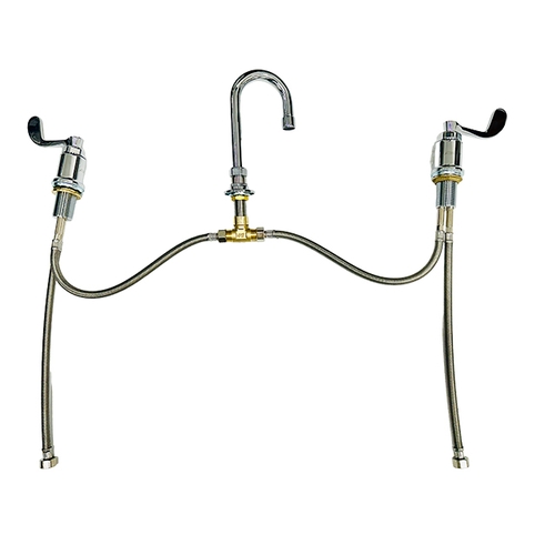 Fisher 97710 Wrist-Handle Lavatory Faucet w/ 12" Gooseneck Spout