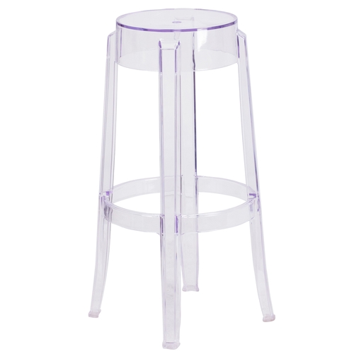 Flash Furniture FH-118-APC2-GG 29.75" Bar Height Transparent Polycarbonate Stool