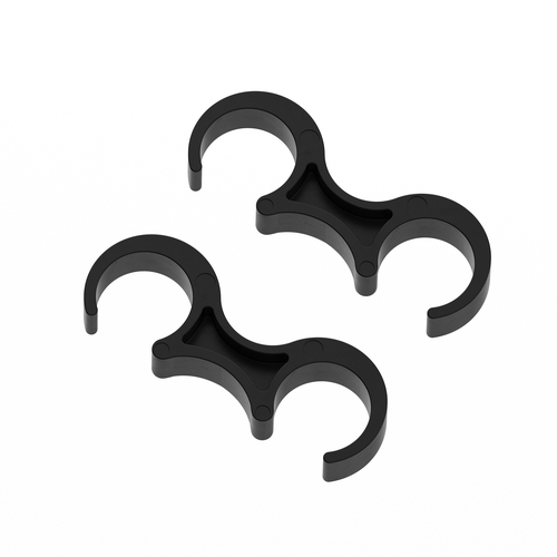 Flash Furniture LE-3-W-BK-GANG-GG Black Wide Ganging Bracket for Folding Chairs - Set of 2