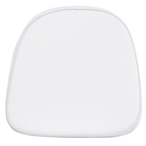 Flash Furniture LE-1-WH-KD-GG 11.5" x 11.5" Soft White Fabric Kid's Chiavari Chair Cushion