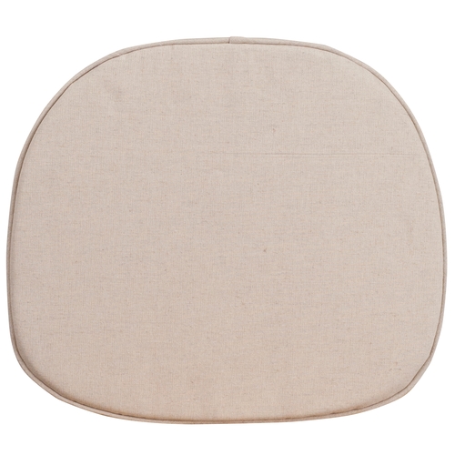 Flash Furniture XU-THIN-GG 17.25"W x 15"D Natural Seat Cushion for Crossback Chairs