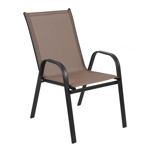 Flash Furniture 4-JJ-303C-B-GG Brazos 21.25" x 29" Brown Stacking Patio Chair - 4 Each