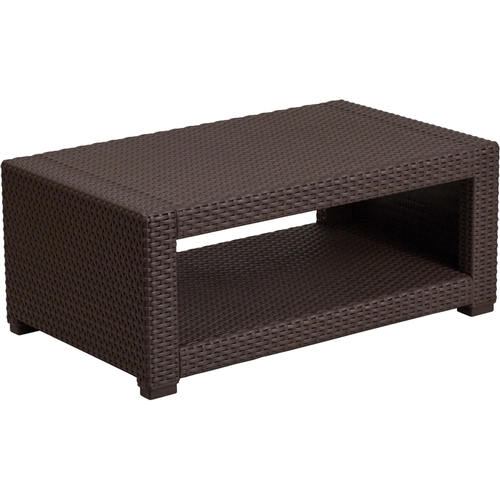 Flash Furniture DAD-SF1-R-GG 36.5" x 22" All-Weather Outdoor Resin Coffee Table