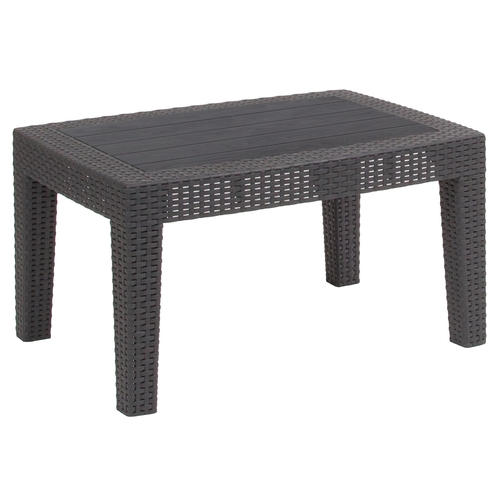 Flash Furniture DAD-SF2-T-DKGY-GG 27.75" x 19.75" All-Weather Outdoor Resin Coffee Table