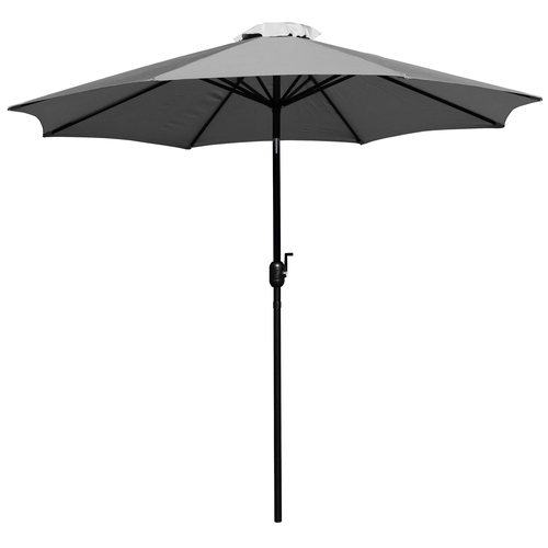 Flash Furniture GM-402003-GY-GG 9' Dia. x 96.5"H Gray Patio Umbrella w/ Aluminum Pole