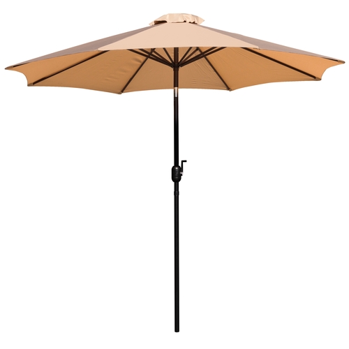 Flash Furniture GM-402003-TAN-GG 9' Dia. x 96.5"H Tan Patio Umbrella w/ Aluminum Pole