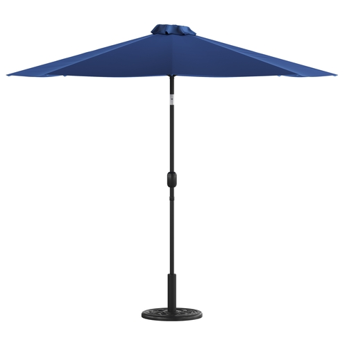 Flash Furniture GM-402003-UB19B-NVY-GG 9' Dia. x 96.5"H Navy Blue Patio Umbrella w/ Aluminum Pole