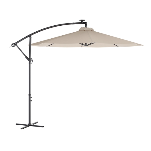 Flash Furniture GM-WL-UU012-TAN-GG Sedona 10' Dia. x 98"H Tan Cantilever Umbrella