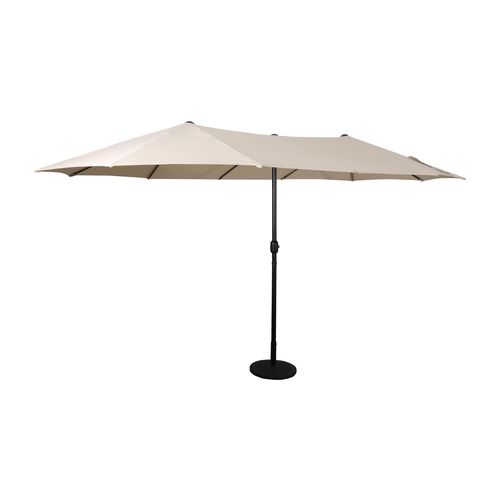 Flash Furniture GM-WL-UU021-TAN-GG Elizabeth 15' Tan Triple Head Patio Umbrella w/ Steel Tube