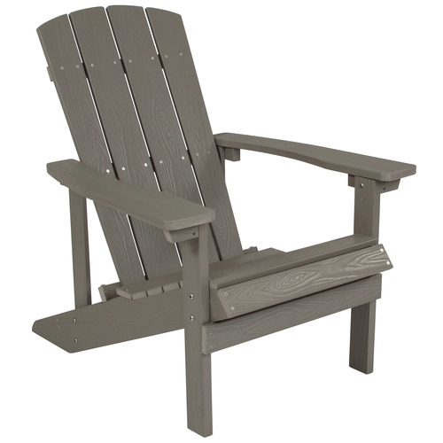 Flash Furniture JJ-C14501-LTG-GG 33.5" x 29.5" Gray Polystyrene Adirondack Chair