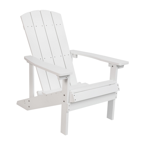 Flash Furniture JJ-C14501-WH-GG 33.5" x 29.5" White Polystyrene Adirondack Chair