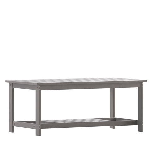 Flash Furniture JJ-T14022-GY-GG Charlestown 44.5" x 23.75" Gray Adirondack Coffee Table