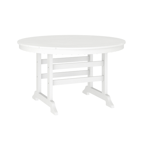 Flash Furniture LE-HMP-248-01-WHT-GG Colonel 48" x 48" White HDPE Adirondack Dining Table