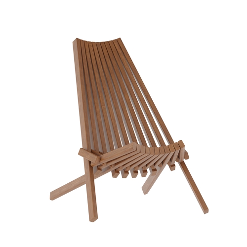 Flash Furniture LTS-0441-BR-GG Delia 21" x 28.75" Brown Acacia Wood Patio Folding Chair