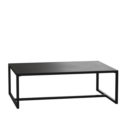 Flash Furniture XU-T6R60USO-1T-BK-GG Brock 45" x 32" Black Steel Outdoor Patio Coffee Table