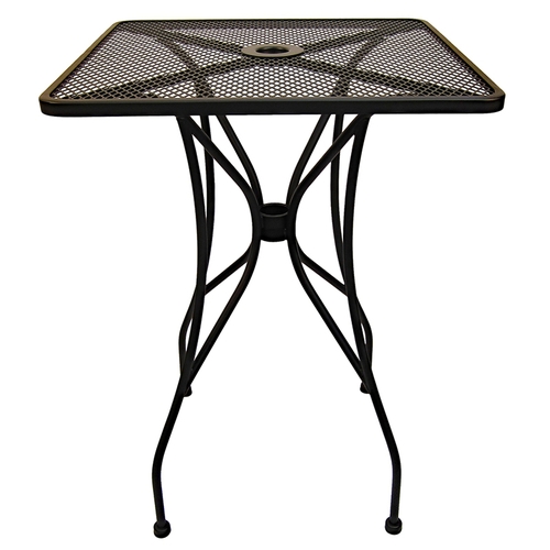 H&D Commercial Seating MT3030-BH 30" Square Top Outdoor Wrought Iron Bar Height Table