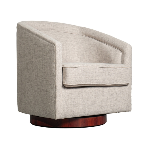 Flash Furniture BS-AC22-064-CRM-GG Dean Cream Club Style Commercial Barrel Accent Armchair
