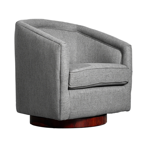 Flash Furniture BS-AC22-064-GRY-GG Dean Gray Club Style Commercial Barrel Accent Armchair