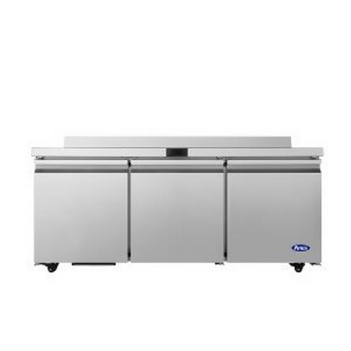 Atosa AWR72SD 72" 3 Door Stainless Steel Worktop Cooler w/ Backsplash