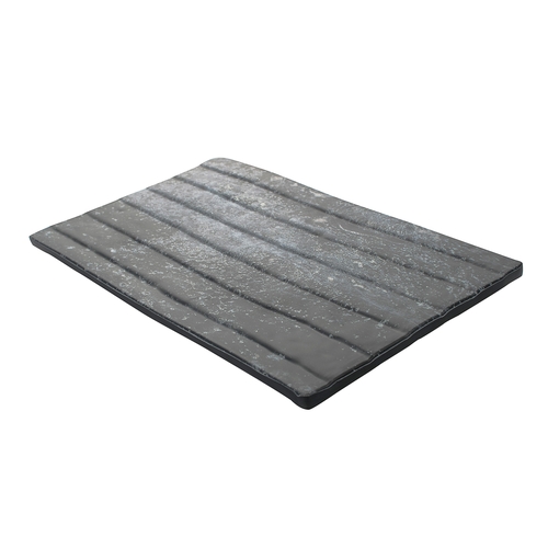 GET 15005073007 Endure Weathered Pewter 13.75" x 8.25" Serving Tray - 10 Ea