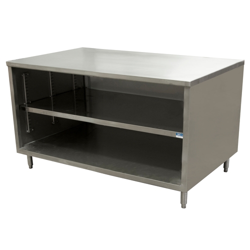BK Resources CST-3036 36"x 30" 18G Stainless Work Table Cabinet Base w/ Open Front